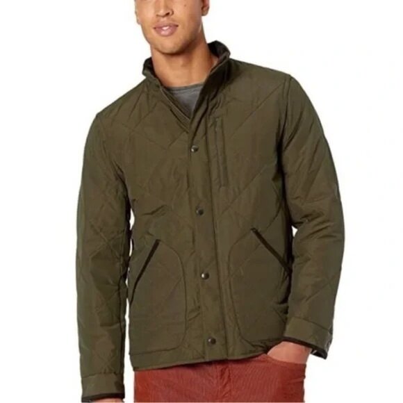 J. Crew Mens Sussex Quilted Jacket With PrimaLoft Evergreen Moss Green Large - Picture 1 of 9